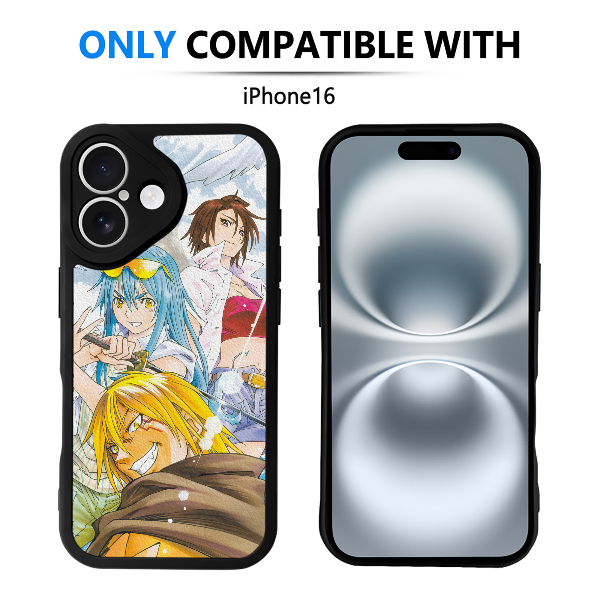 （画像用） 転スラ Regarding Reincarnated to Slime 【iPhone 16シリーズ対応】シリコンスマホケース（レザー調） 材質：シリコン